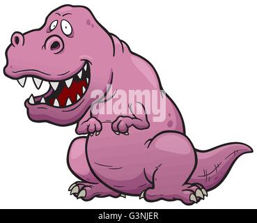 Vector illustration of Dinosaur cartoon. T-rex Stock Vector