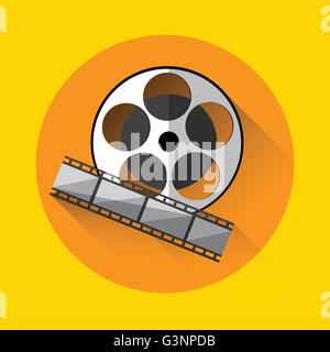 Filmstrip Icon Film Industry Concept Stock Vector