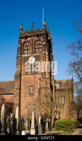 Merseyside, Liverpool, Beatles History, Woolton, St Peter’s Church, where Paul McCartney first met John Lennon Stock Photo