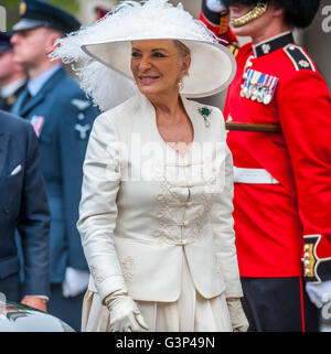 Prince and Princess Michael of Kent attending HM The Queen's 90th birthday service of thanksgiving at St Pauls Cathedral. Stock Photo