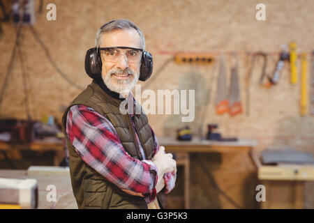 Portrait of a carpenter Stock Photo