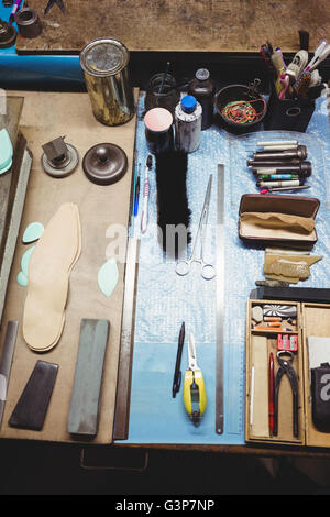 Focus on cobblers tools Stock Photo
