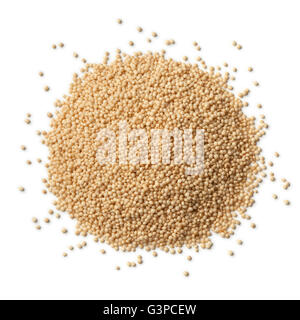 Heap of raw amaranth seeds on white background Stock Photo