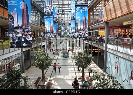 View of new Mall of Berlin shopping mall in Potsdamer Platz - Potsdam Square Berlin Germany Stock Photo
