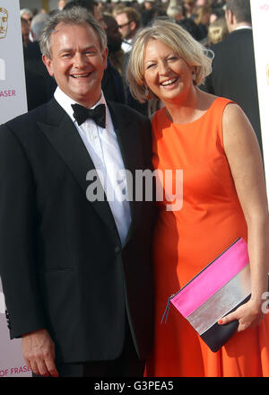 May 8, 2016 -  Hugh Bonneville and wife Lulu Williams attending BAFTA TV Awards 2016 at Royal Festival Hall in London, UK. Stock Photo