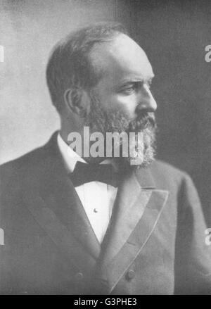 JAMES ABRAM GARFIELD: 20th President, US, antique print 1907 Stock Photo