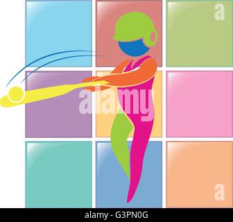 Sport icon for baseball illustration Stock Vector
