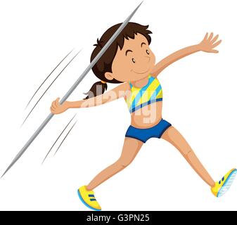 Track and Field Athlete and Javelin Clipart Stock Vector Image & Art ...