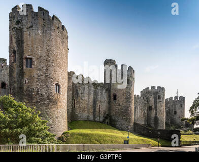 Conway castle. Conwy Clwyd. North Wales. Towers Stock Photo