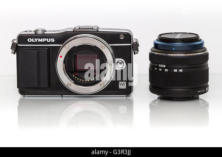 Stock Photo - Olympus pen mirrorless digital camera