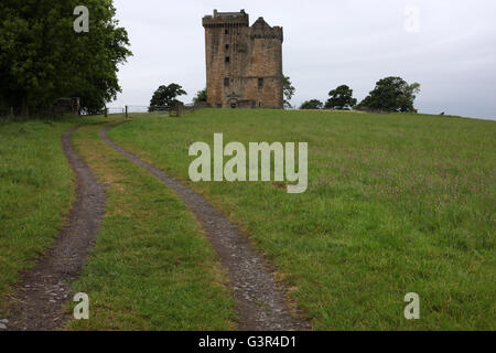 Clackmannan tower - Summit of King's seat hill - Clackmannanshire - Scotland - UK Stock Photo
