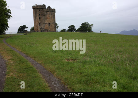 Clackmannan tower - Summit of King's seat hill - Clackmannanshire - Scotland - UK Stock Photo