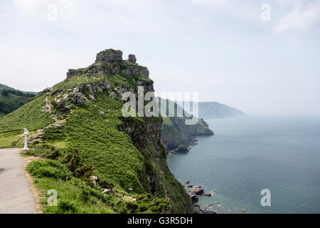 Southwest coast path near Lynton Stock Photo