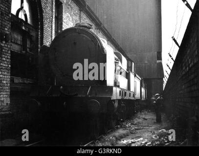 The last London & North Western Claughton No 6004 outside the scrapping shed at Crewe Works in 1949. Originally 'Princess Louise'