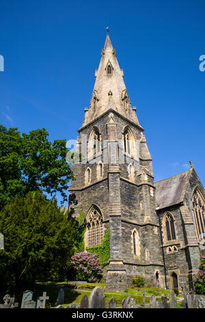 Ambleside and the spire of St Mary's Church, Lake District National ...