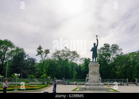 Statue of Stefan cel Mare, Moldova, , , Chisinau (Kischinjow) Stock Photo