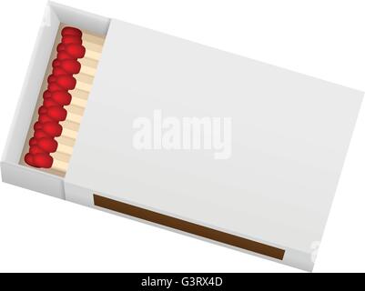 Matchbox on a white background. Vector illustration. Stock Vector