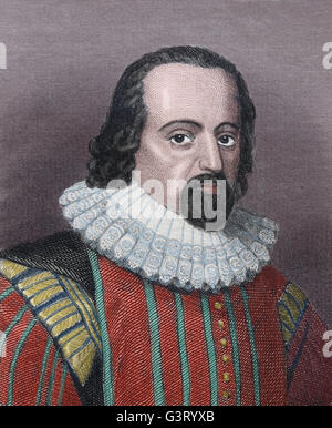 Francis Bacon, 1st Viscount St Alban (1561-1626). English philosopher, statesman and scientific. Engraving, 19th century. Stock Photo