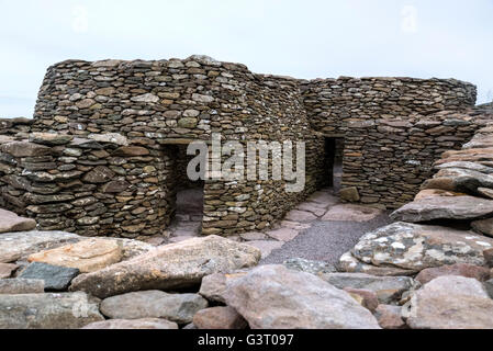 Beehive Huts, Fahan, Dingle Peninsula, Kerry, Ireland Stock Photo