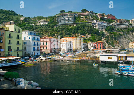 The Marina Grande of Sorrento, near Naples, Italy, the ancient fishing harbour of the town Stock Photo