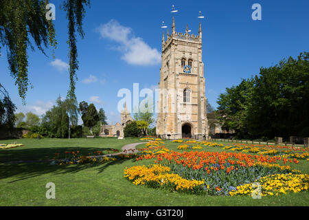 The Bell Tower in Abbey Park, Evesham, Worcestershire, England, United Kingdom, Europe Stock Photo