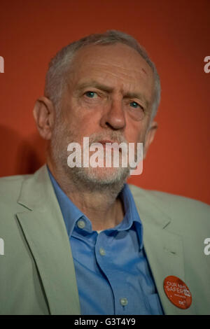London,UK.14th June 2016.Jeremy Corbyn speaks at Labour Remain in Europe campaign event with shadow cabinet supporting the NHS at TUC HQ. Credit:  Julio Etchart/Alamy Live News Stock Photo