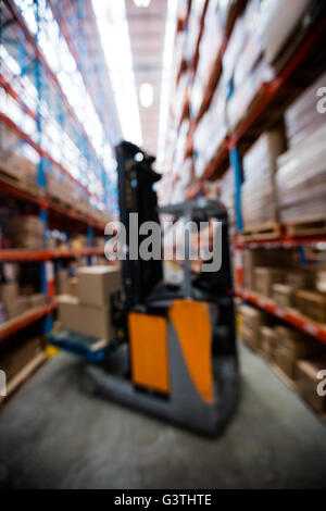 Forklift with no people Stock Photo
