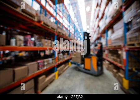 Forklift with no people Stock Photo