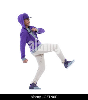Handsome young afro man looking away and pose at camera. Stock Photo