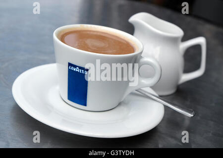 cup of lavazza branded coffee Stock Photo