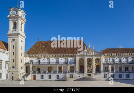 Main entrance of the university of Coimbra, Portugal Stock Photo