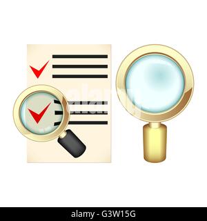 Choice under magnifying glass Stock Vector