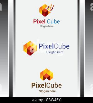 Cubed Logo is a designed for any design agency or company that specialises in three different disciplines. Stock Vector