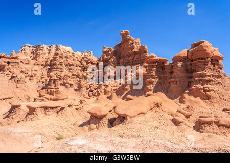 Hoodoo Rock pinnacles in Goblin Valley State Park, Utah, USA Stock Photo