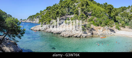 The fantastic beach of Calanque Port-Pin, Cassis, South of France