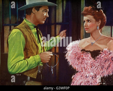 The Redhead From Wyoming, aka: Feuerkopf von Wyoming, USA 1952, Regie: Lee Sholem, Darsteller: Alex Nicol, Maureen O'Hara Stock Photo