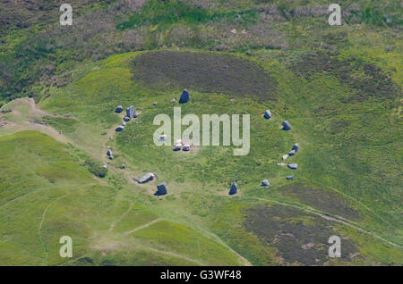 Aerial, Druids Circle, Penmaenmawr, Stock Photo