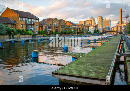 London, Isle of Dogs and Canary Wharf Stock Photo