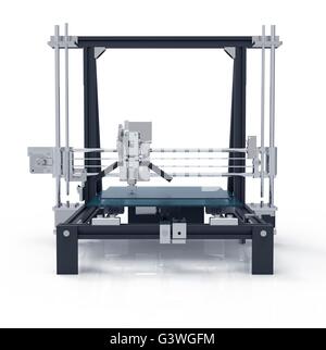 3D printer isolated on a white back ground. Stock Photo