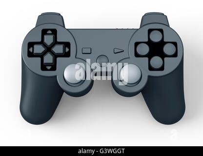 game controller for console isolated on white. Stock Photo