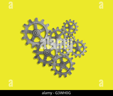 Cogs isolate on background Stock Photo