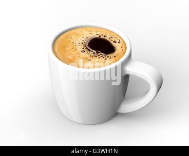 nice coffee cup with fresh coffee isolated Stock Photo