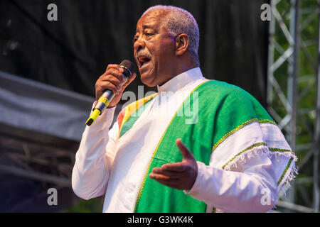 Mahmoud Ahmed, Respect festival 2016, in Prague, June 12, 2016, Czech Republic Stock Photo