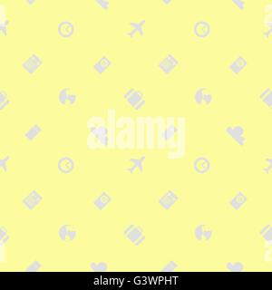 Vector. Seamless pattern. Theme: business, travel. Can be used for cards, web background, wrapping paper, shopping bags, covers Stock Vector