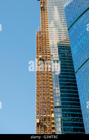 Fragment of building high-rise business center Stock Photo