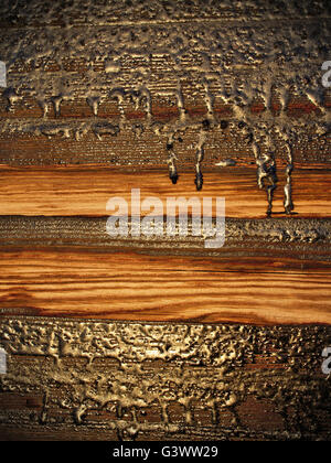 Tar On Wood Plank Texture Stock Photo