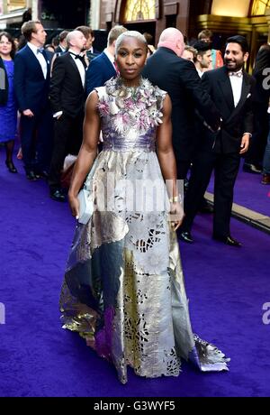 Cynthia Erivo attending the opening night of Disney's new musical Aladdin at the Prince Edward Theatre, London. Stock Photo