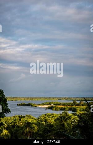 View of the lake, Marechal Deodoro, Maceio, Alagoas, Brazil Stock Photo