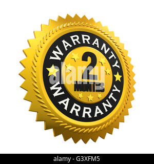 2 Months Warranty Sign Stock Photo