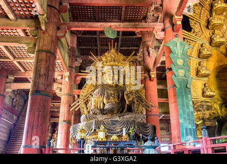 Statue of Kokuzo Bosatsu in Todai-ji temple - Nara Stock Photo